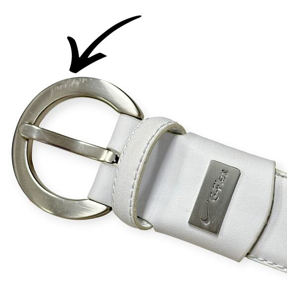 Nike Golf | S | Women\'s E.86 G-Flex Leather & Brushed Silver Buckle Harness Belt main image 10
